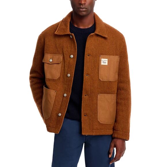 ROY ROGERS X DAVE'S NEW YORK Jacket Mens Small Brown Wool Knit Work Jacket $585 - Picture 1 of 7